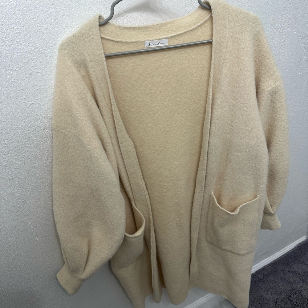 Mid length cream color cardigan only worn once